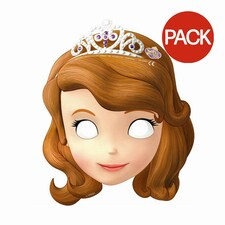 Sofia The First Mask (Pack of 6) - Multicoloured - One Size