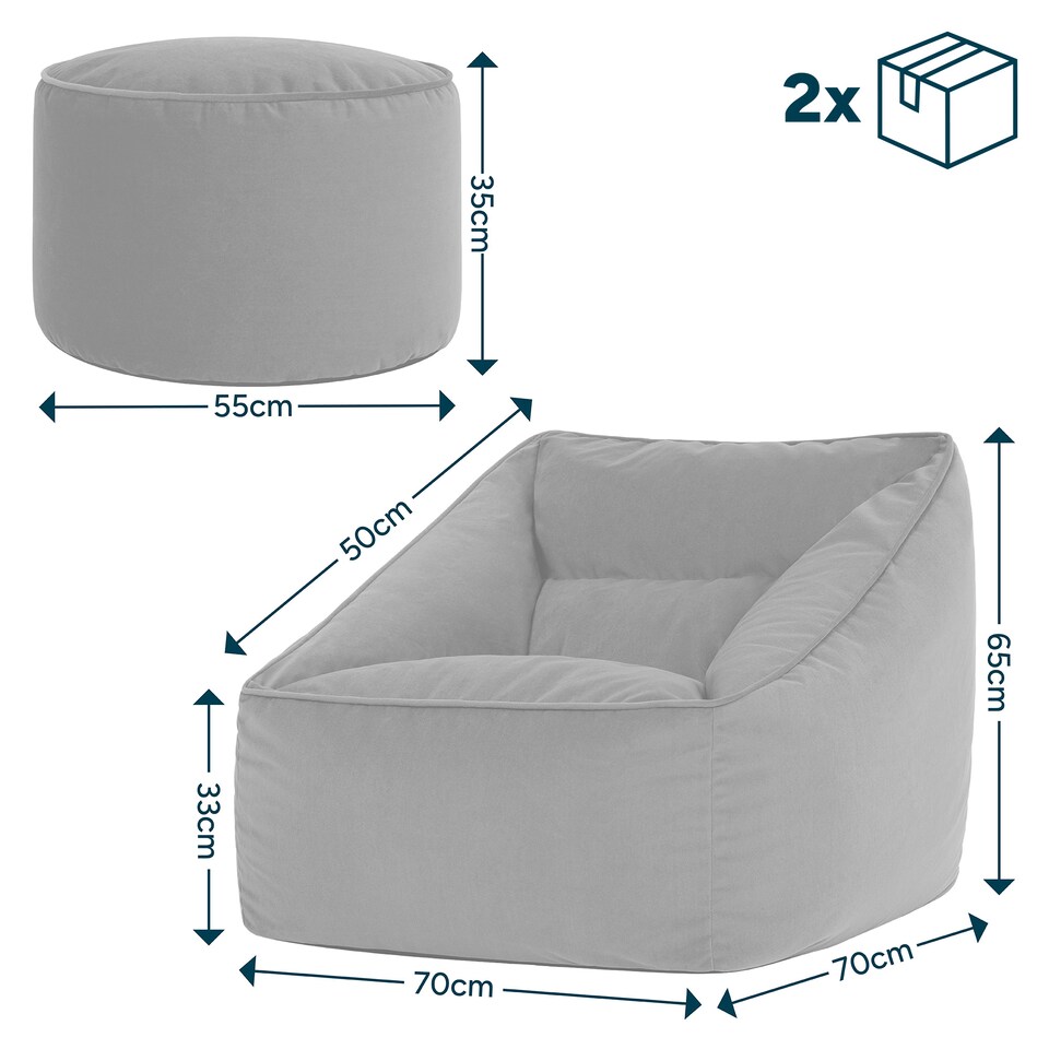 image 1 of icon Natalia  Velvet Armchair and Milano Round Footstool Bean Bag, Pink