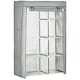 image 1 of HOMCOM Fabric Wardrobe w/ Shelves Hanging Rail Foldable Closets