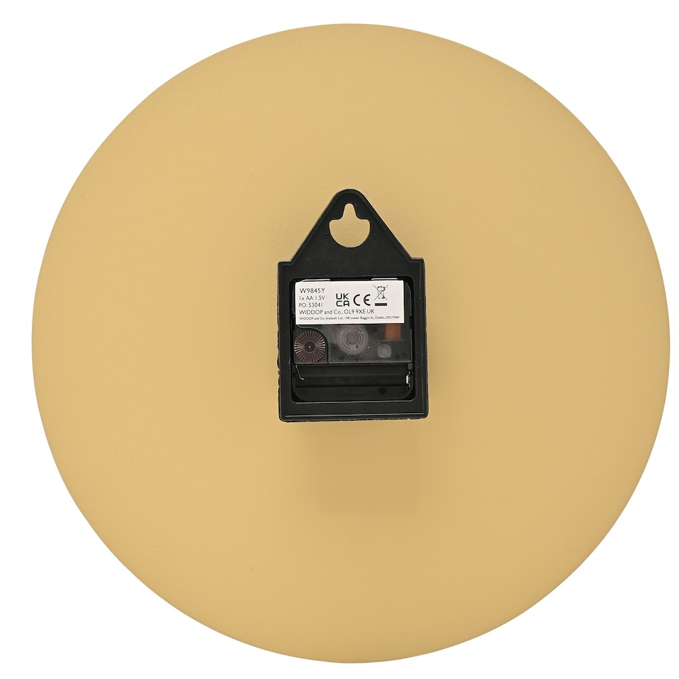 image 1 of Interval Minimalist Wall Clock 30cm - Yellow Yellow