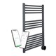 image 1 of Masterplug SmartEnergy Heated Towel Rail Radiator, Wi-Fi, 500W, Grey