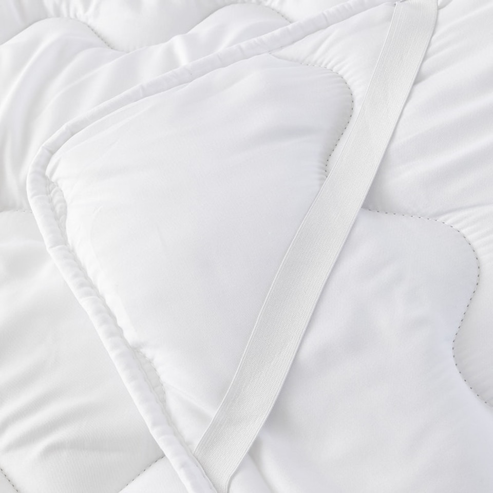 image 1 of Dual Layer 3cm Mattress Topper Air Flow Hypo Allergenic Soft Touch Bedding White | Double