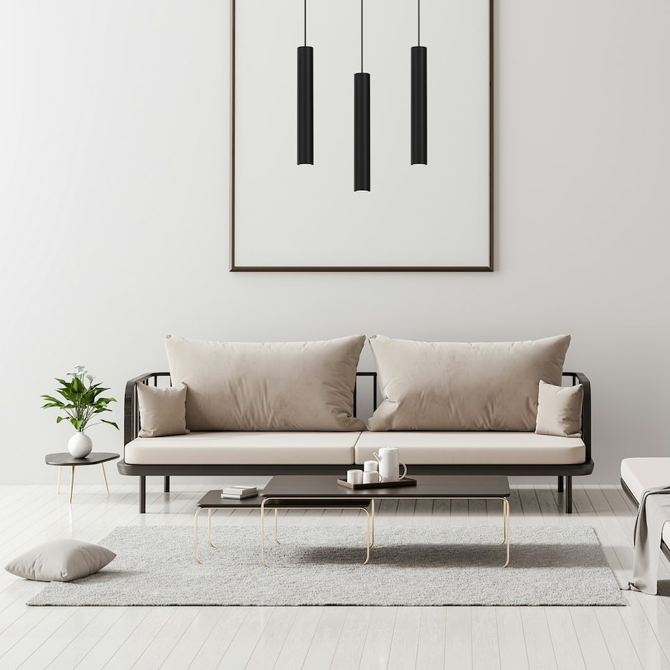 image 1 of Milagro Pendant Lamp Hudson Black 3XGU10