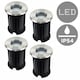 image 1 of ValueLights Sussex 4 Pack Silver Outdoor Ground Walkover Light