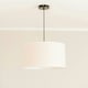 image 1 of ValueLights Eva Natural Linen Fabric with White Trim Large Drum Light Shade