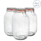 image 1 of Argon Tableware Glass Storage Jars - 3 Litre - Orange Seal - Pack of 3