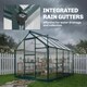 image 6 of Outsunny 6x8ft Walk-In Polycarbonate Greenhouse Plant Grow Galvanized Aluminium | Green | Dark Green | 190x252x201cm