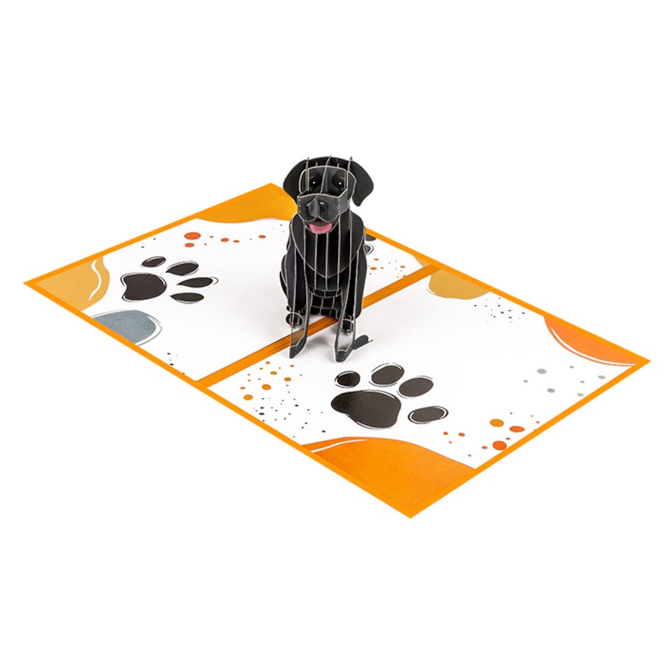 image 1 of Loyal & Loved Labrador 3D Dog Pop Up Greeting Card