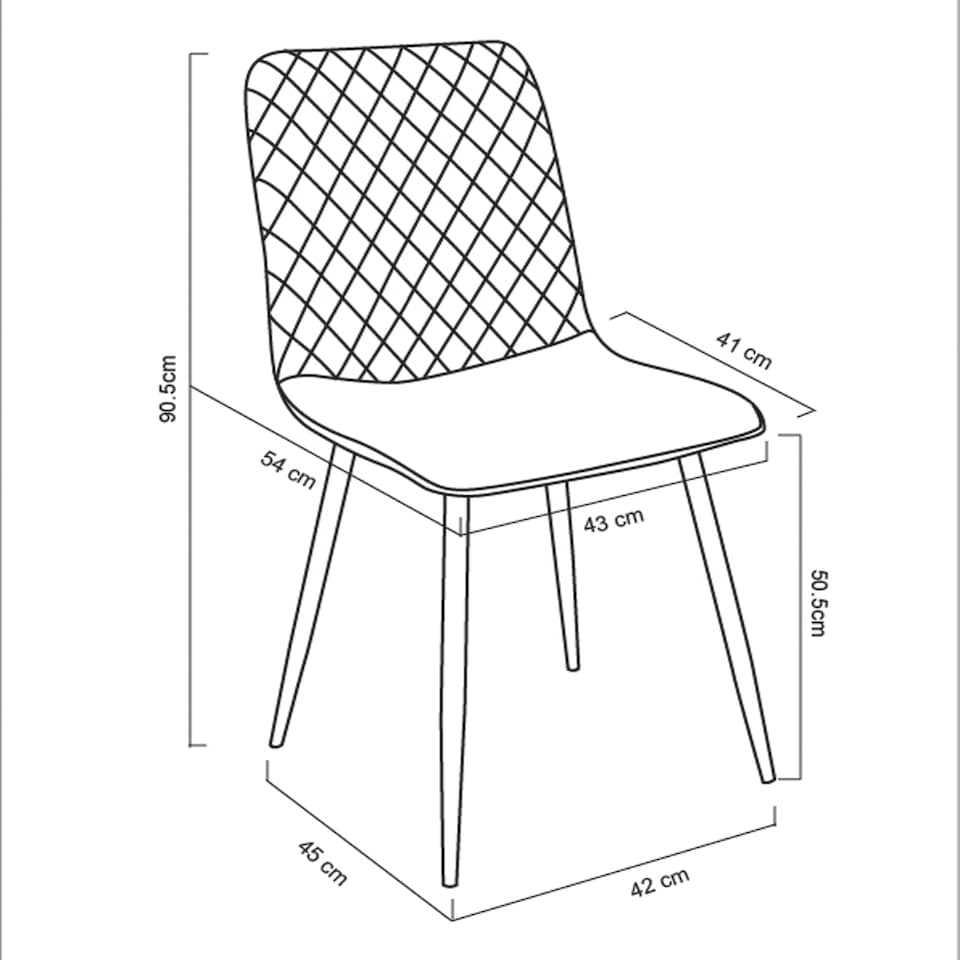 image 1 of MCC Direct Set of 2 Lexi Velvet Fabric Dining Chairs with Metal Legs Pink