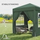 image 5 of Outsunny 2x2m Pop Up Gazebo Canopy Marquee w/ Carry Bag, Green