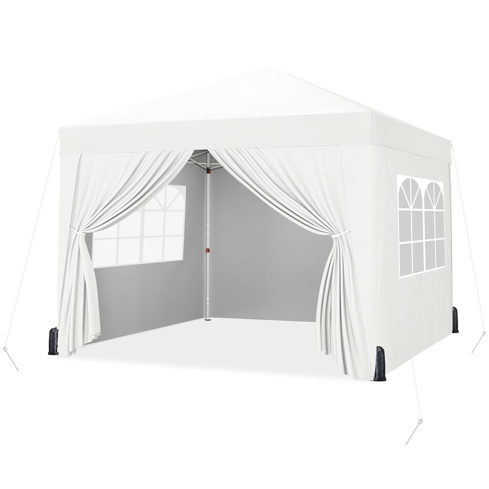 image 1 of Yaheetech Pop Up Canopy Tent W/ 4 Sidewalls White