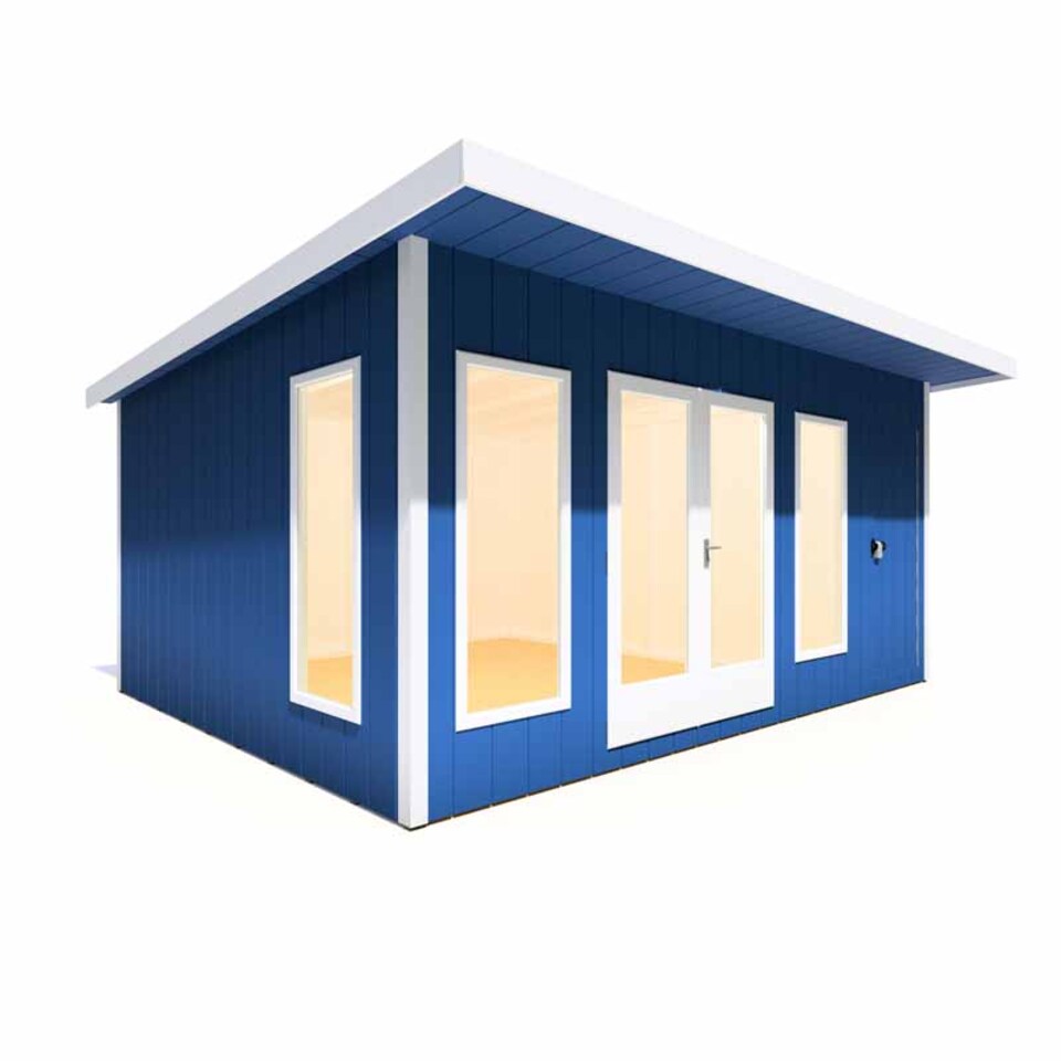 image 1 of Cali 16 x 12 Feet Pent and Storage Garden Office - OSB - MDF - L456 x W509.4 x H246.1 cm | Brown