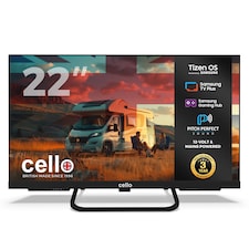 Cello 22 inch Smart Samsung Plus 12-Volt Traveller TV with Pitch Perfect Speakers | Black | Black | 22" | 1