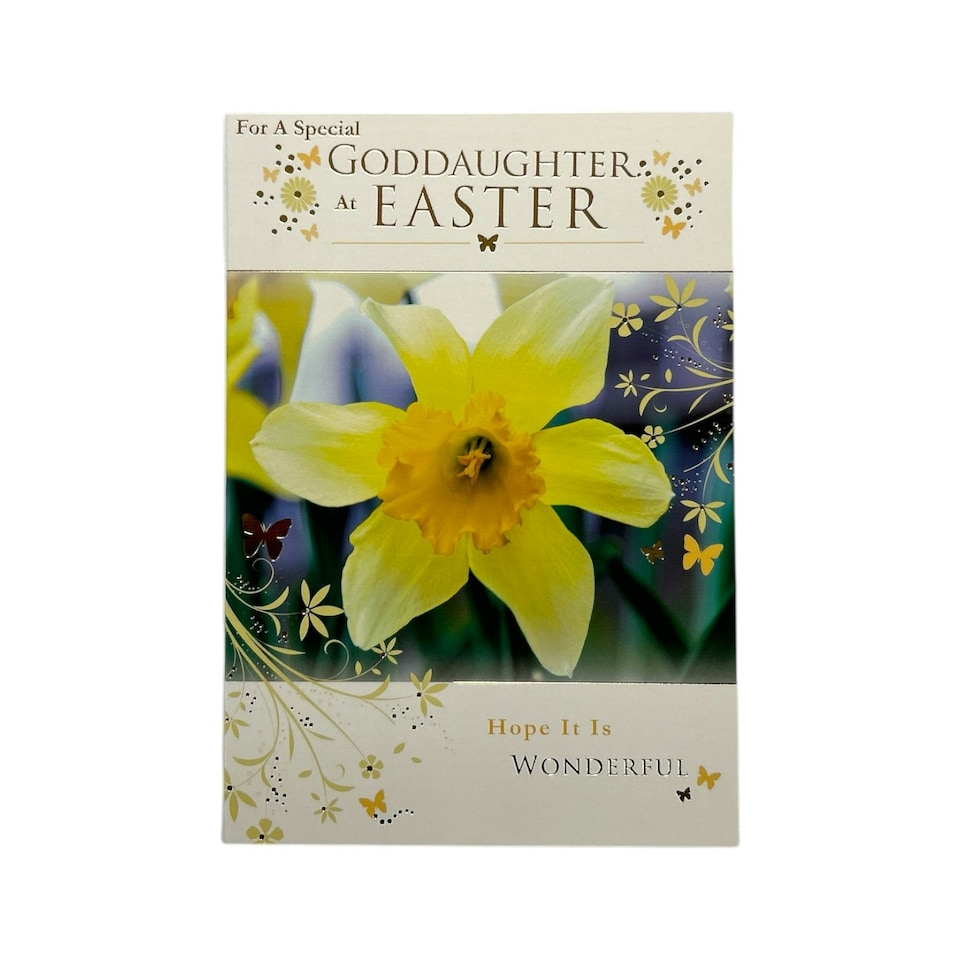 image 1 of For Goddaughter Photographic Daffodils Design Easter Card