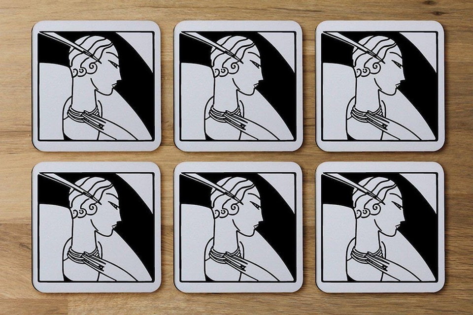 image 1 of Art Deco Woman (Coaster)