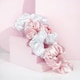image 2 of Brushworks Pink & White Satin Scrunchies (Pack of 4)