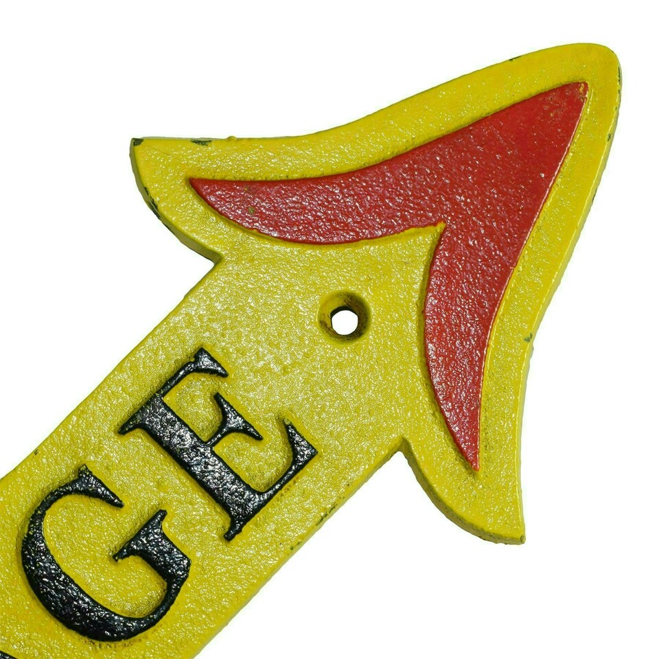 image 1 of Shell Arrow Fuel Cast Iron Sign Plaque Wall Garage Petrol Shop Garage Workshop