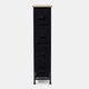 image 7 of OHS Brooklyn 4 Narrow Drawer Home Storage Fabric Display Cabinet - Black Black