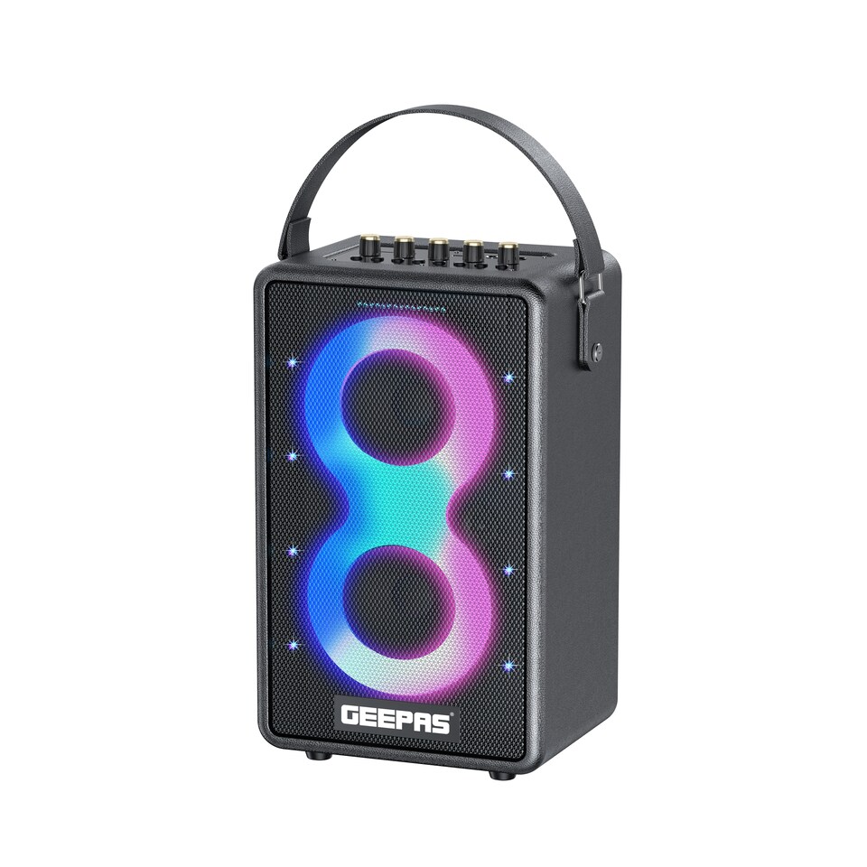 GEEPAS Karaoke Machine | Portable Bluetooth Speaker with UHF Wireless Microphone