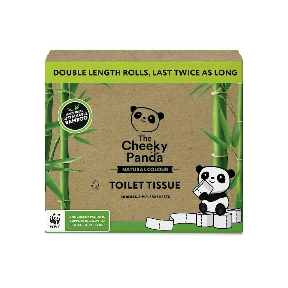 image 1 of Double-Length Natural Colour Bamboo Toilet Paper Brown | Size: 12 Rolls