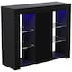 image 1 of Vida Designs Azura 1 Door LED Large Sideboard Buffet Cabinet Storage, Black