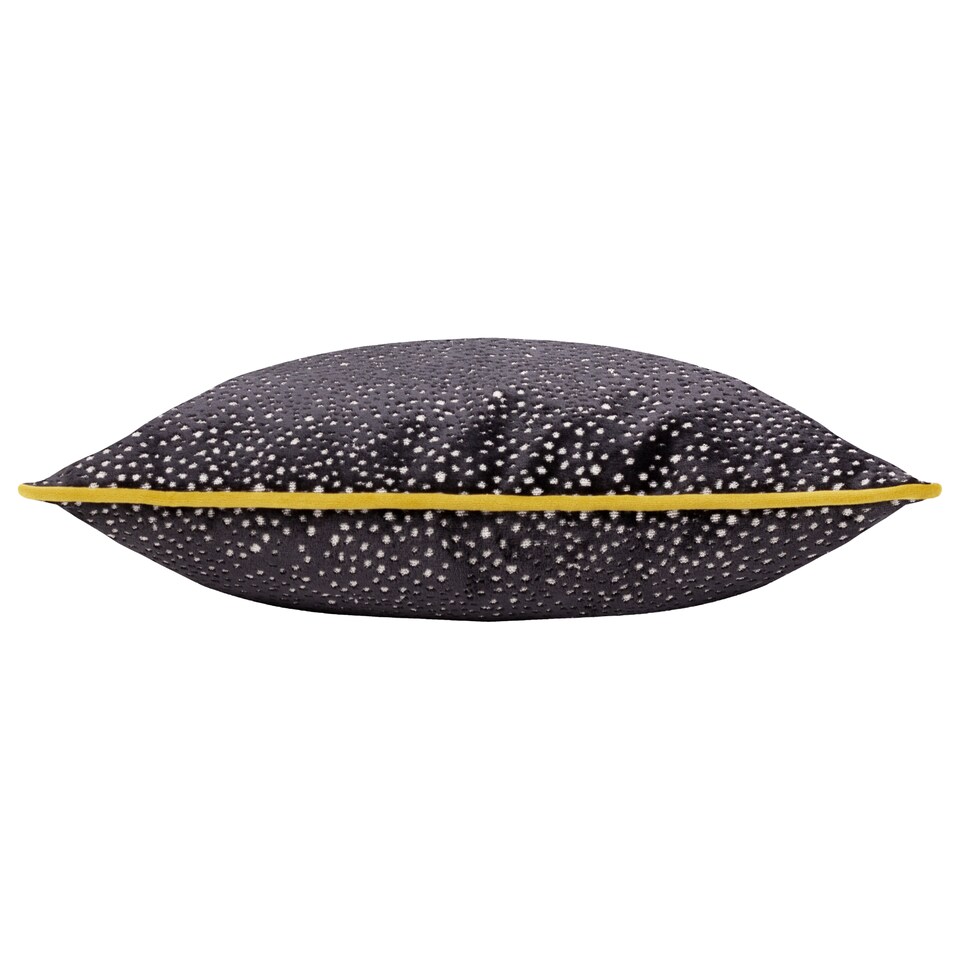 image 1 of Paoletti Estelle Spotted Cushion, Black/Gold, 45 x 45cm