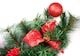 image 4 of Best Artificial Christmas 6ft Red Decorated Garland with 50 warm white battery lights