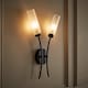 image 2 of ValueLights Maya Matte Black 2 Way Curved Upright Wall Light | Black