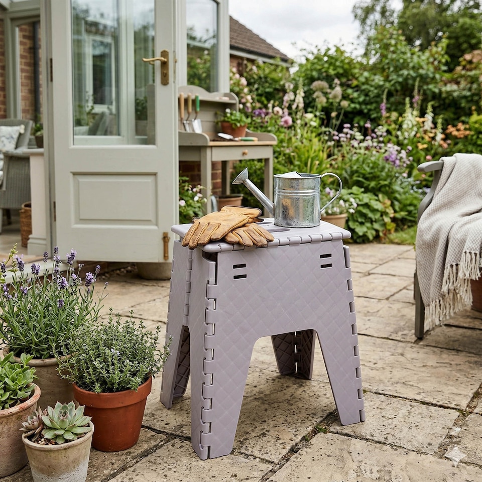 image 1 of Folding Step Stool Portable & Compact Home Stool