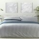image 5 of Harvard Stripe Print Duvet Cover Set - King - Blue