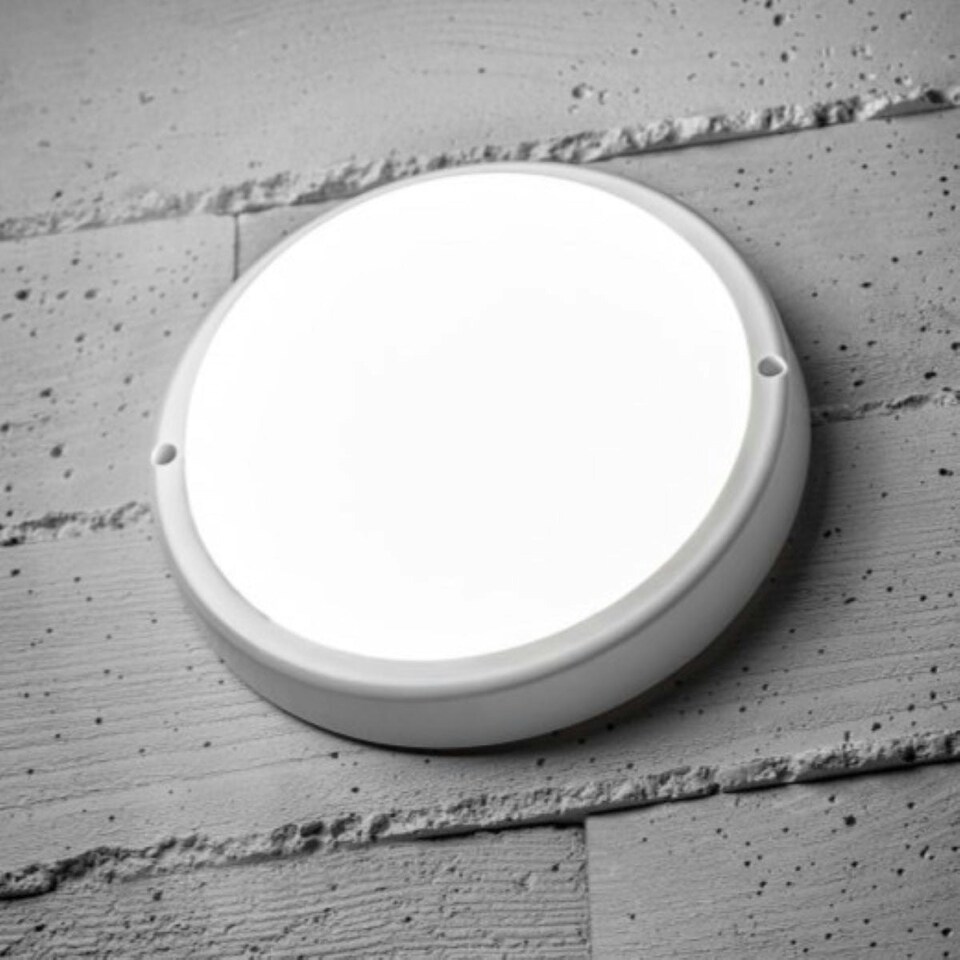 image 1 of CGC KODO White Round LED Mini Bulkhead Wall Ceiling Light 8W IP54 4000k 720lm White