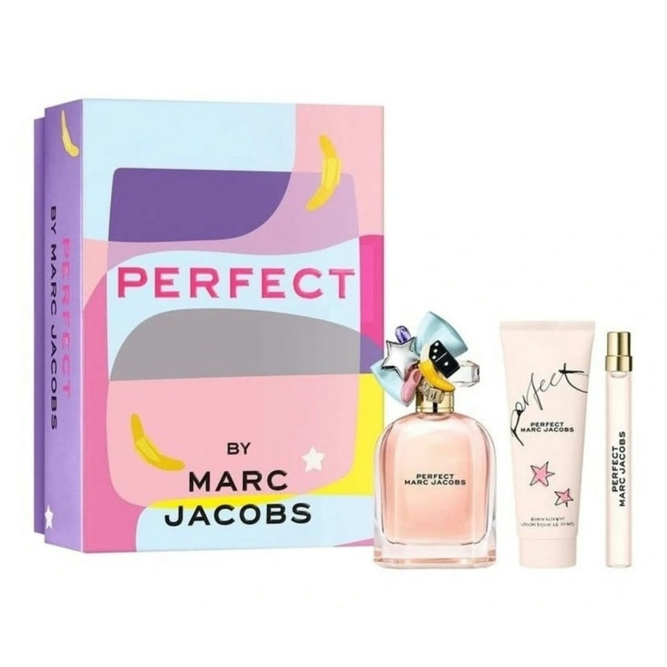 image 1 of Marc Jacobs Perfect Gift Set 100ml EDP + 75ml Body Lotion + 10ml EDP