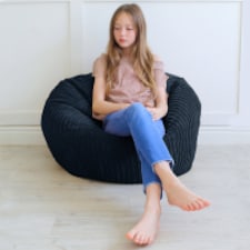 rucomfy Indoor Classic Kids Bean Bag Chair - Jumbo Cord Slouchbag
