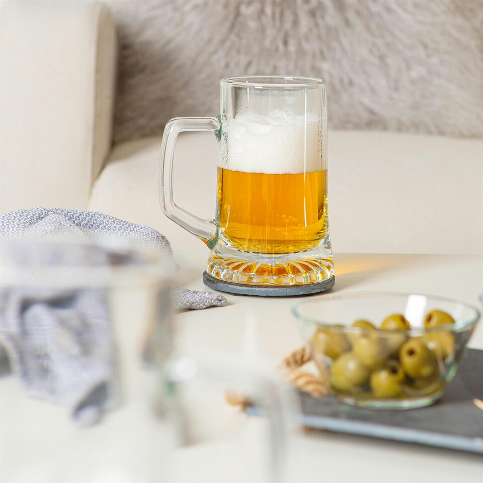 image 1 of Bormioli Rocco Stern Tankard Glass Beer Mugs - 510ml - Pack of 6