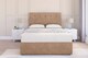 image 1 of Sloomy Highbury Sand Naples Divan Bed Base 4 Drawers With 26 Inch Strutted Headboard | Cream | Sand | Small Double | 1