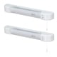 image 1 of Set of 2 White - Chrome Bathroom Shaver Lights White | White