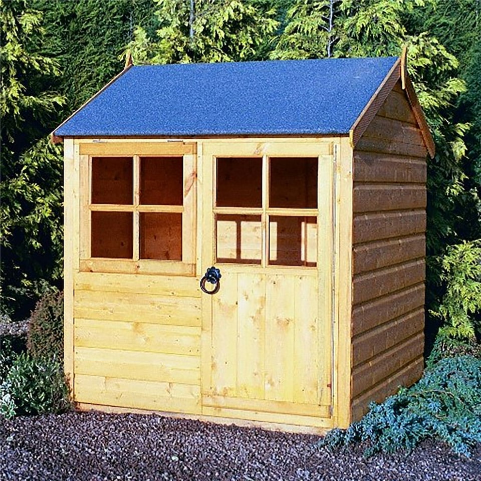 image 1 of 4 x 4 (1.19m x 1.19m) - Wooden Playhouse - 1 Opening Window - Single Door