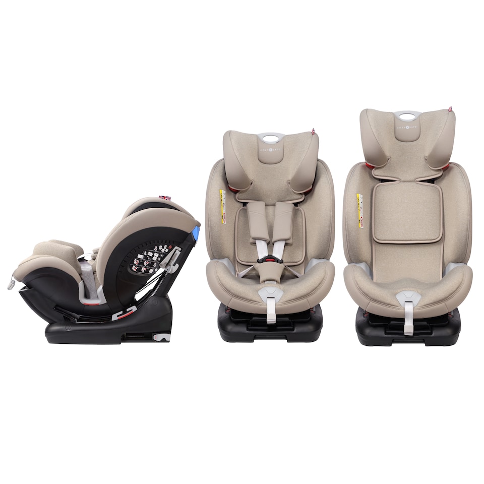 image 1 of Cozy N Safe Arthur 0-36kg Group 0+1/2/3 Car Seat, ISOFix & Top Tether, Extended Rear Facing, Birth to 12 Years, Convertible Baby Toddler Child Car Seat (Ecru)