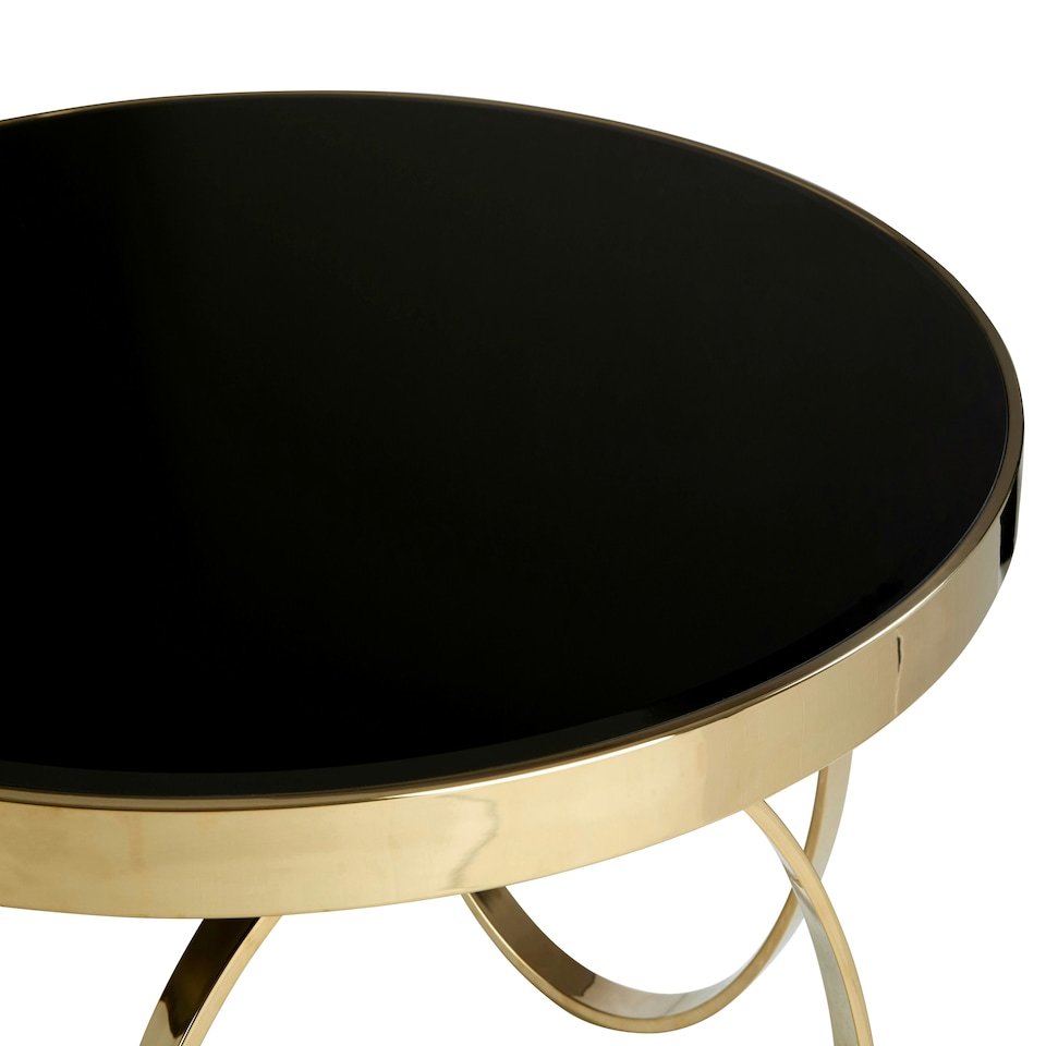 image 1 of Durable Large Round Coffee Table, Elegant Decorative Coffee Table, Sturdy Modern Round Coffee Table Black