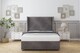 image 2 of Sloomy Devonshire Slate Naples Divan Bed Base No Drawers With 54 Inch Wingback Headboard | Grey | Slate | King | 1