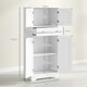 image 7 of HOMCOM Kitchen Cupboard Kitchen Cabinet with Drawer and Adjustable Shelf White