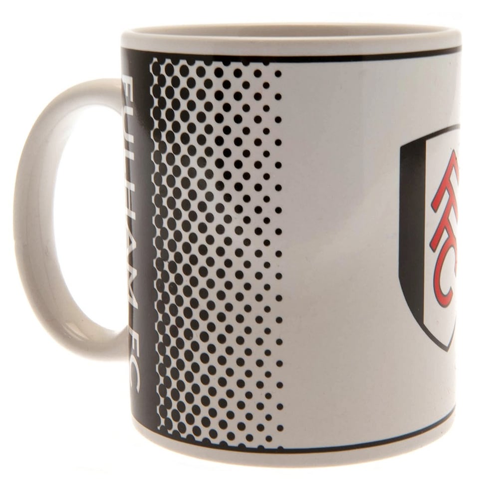 image 1 of Fulham FC Fade Mug | White | White/Black | One Size | 1