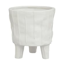 Interiors by Premier Stylish Design White Large Planter, Lightweight Large Garden Flower Pot, Versatile Planter For  Plants White