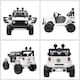 image 8 of HOMCOM Kids Electric Ride On Car 12V Off Road Toy with Parental Remote Control 2 Motors Horn Lights Suspension Wheels for 3-6 Years Old White