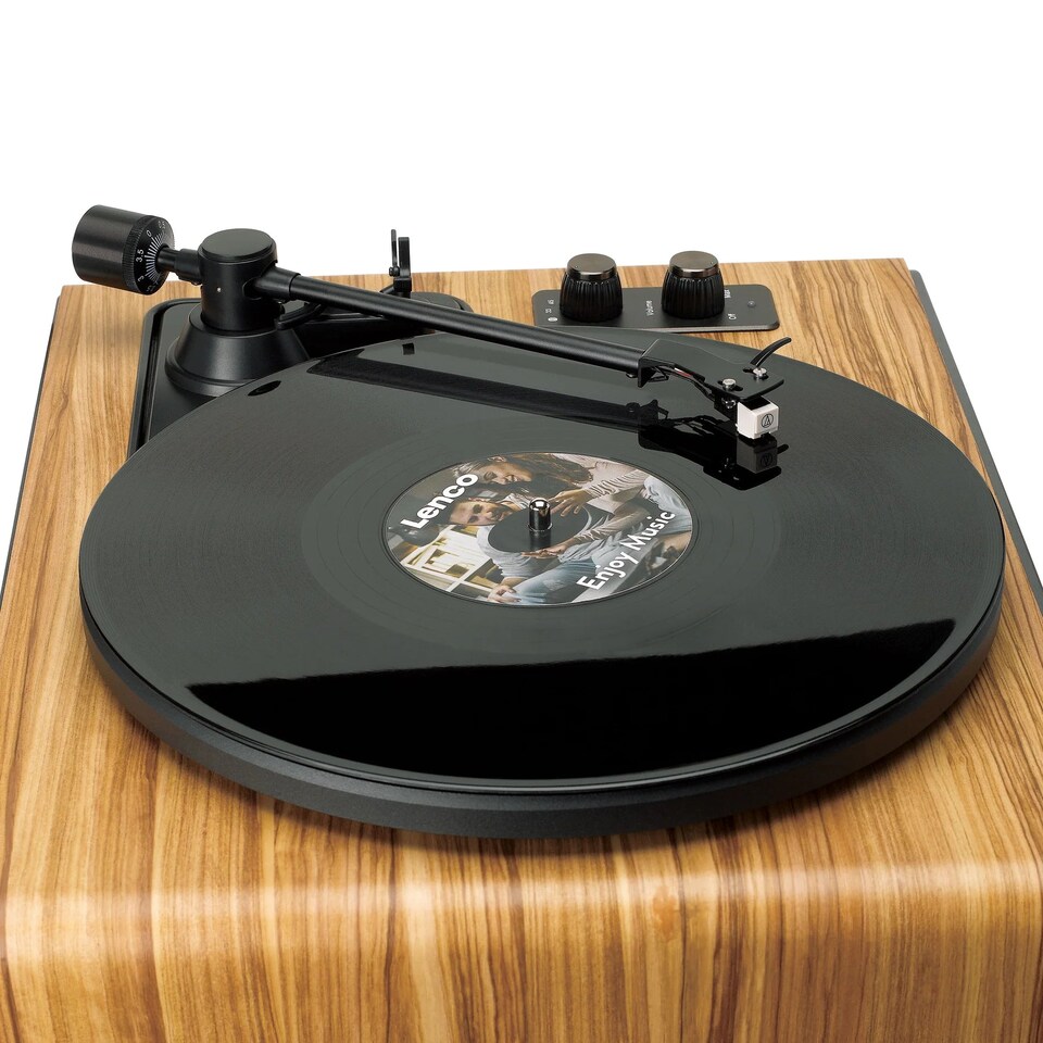 image 1 of LENCO LS-570OK - Record player with built-in speakers and Bluetooth - Record player on legs - Oakwood