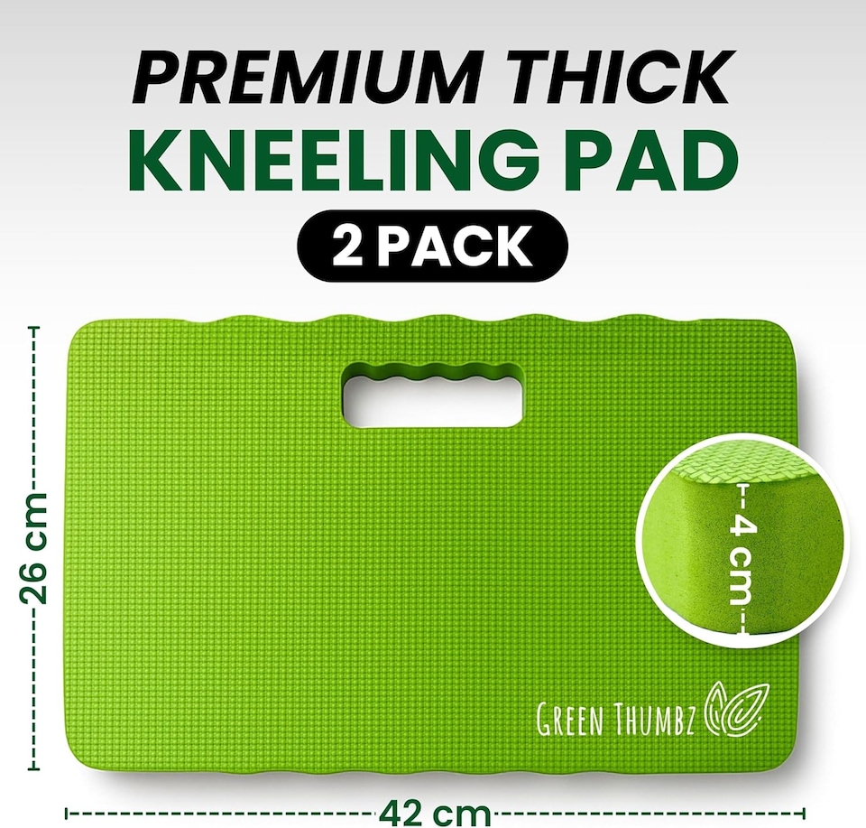 image 1 of Kneeling Pad 2-Pack - Thick High-Density Foam, Waterproof Garden and Exercise Knee Pads | Black | Black | 2