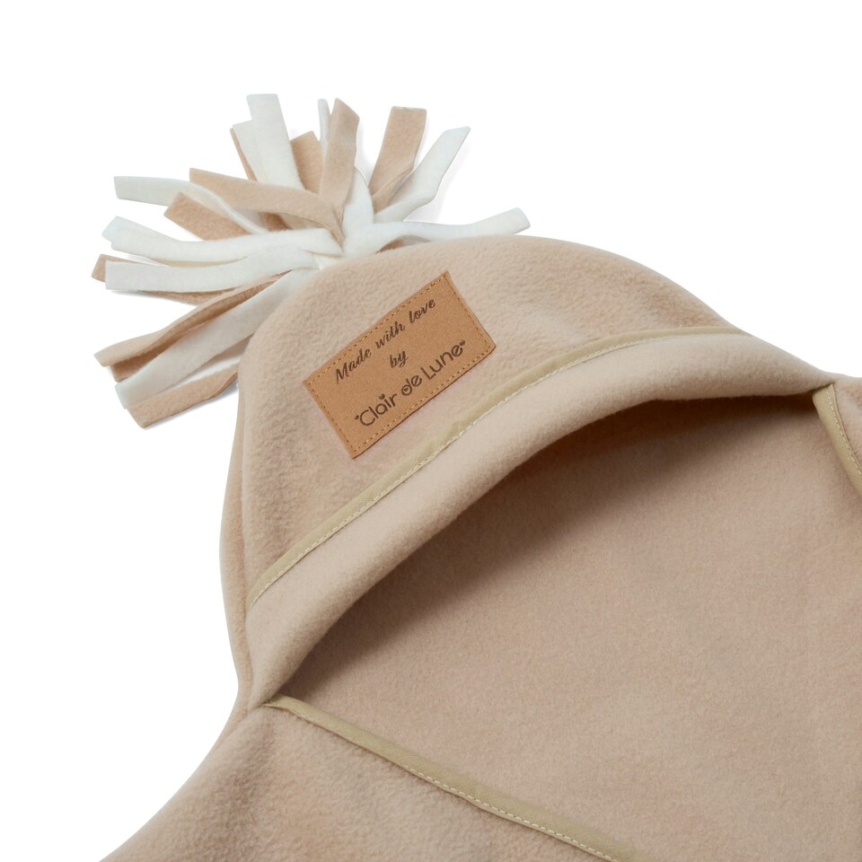 image 1 of Clair de Lune Star Fleece Wrap Blanket 6-12 Months - Oatmeal