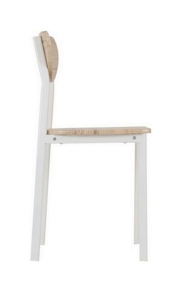 image 1 of Riley Chair (Box of 2) - L42 x W42.5 x H79 cm - White - Light Oak Effect Veneer | White