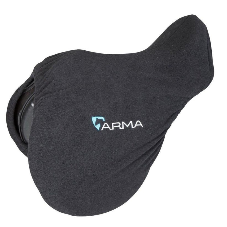 image 1 of Shires ARMA Fleece Saddle Cover Blue | Size: 14-16.5
Colour: Navy Blue