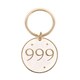 image 1 of Something Different 999 Angel Number Keyring - Cream/Gold - One Size